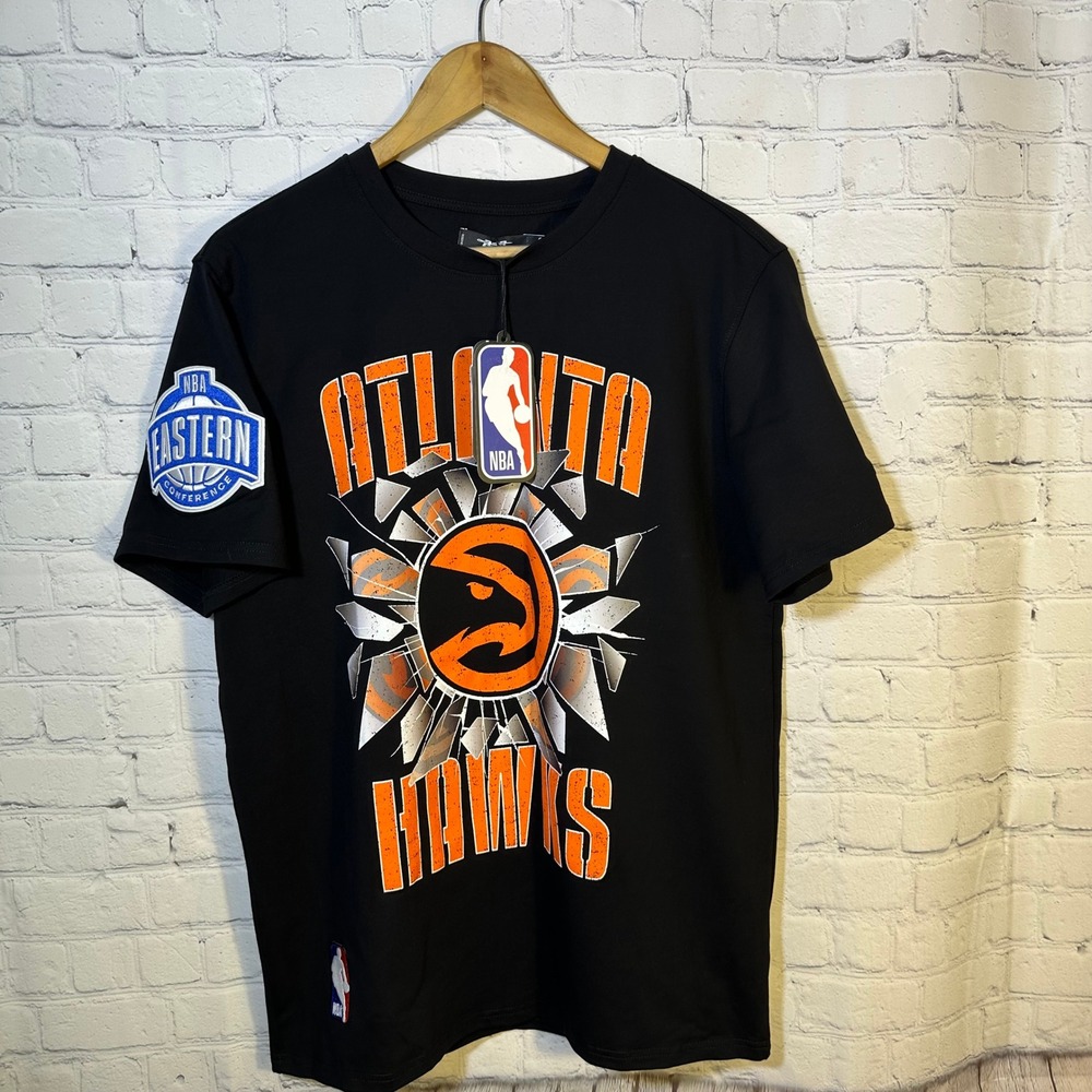 Pro Standard Atlanta Hawks NBA Shirt Mens Medium Black Basketball NWT